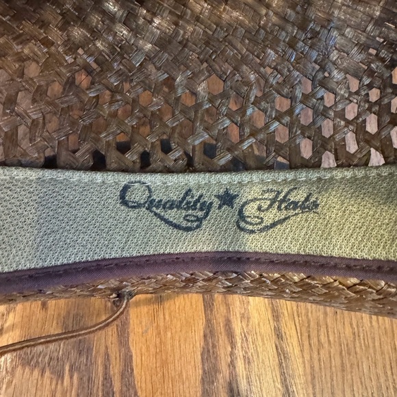 Austin Western Straw Cowboy Hat, Dark Burnout Tan, 12” Head Circumference - Picture 8 of 12